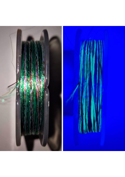 Hazır Çapari Kombini Ultraviyole Uv Neon Koyu Yeşil - Kırmızı Makara indirimleri