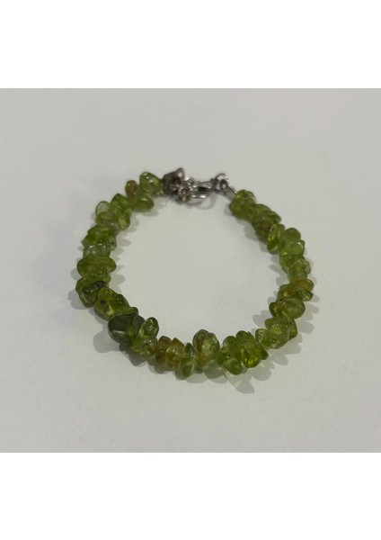 Peridot (Zeberced) Doğal Taş Kırıktaş Bileklik