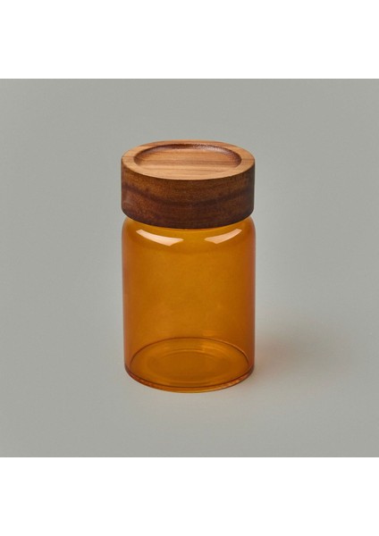 Şık Yuvarlak Cam Kavanoz Amber 250 Ml, Estetik ve Pratik Saklama Çözümü