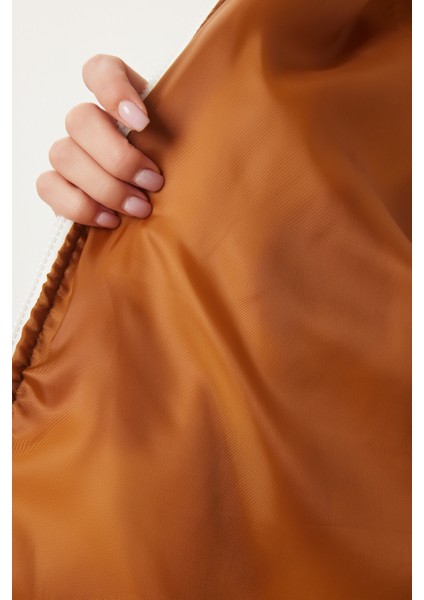 Kapüşonlu Kalpli Peluş Mont LRI0005 BİSKÜVİ EKRU indirimleri