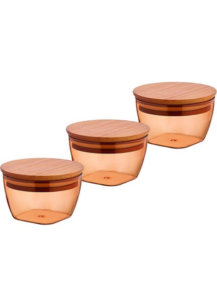 3'lü Turuncu Kahvaltılık Seti 11X11 Cm, Modern ve Şık Tasarım, Günlük Kullanım Için Ideal