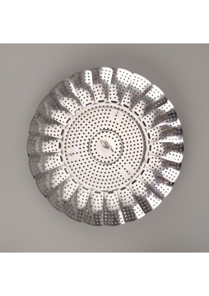 Gri Metalik Sebze Haşlama Aparatı, 28 Cm, Pratik ve Dayanıklı Mutfak Aracı fiyatları