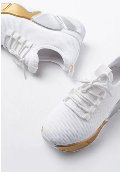 RS-400 Beyaz Bağcıklı Fileli Renkli Taban Günlük Kadın Spor fırsatları