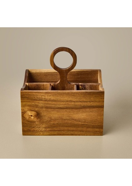 Kahverengi Akasya Kaşıklık, Metalik, 14X21X13 Cm, Şık ve Kullanışlı Ev Gereçleri fiyatları