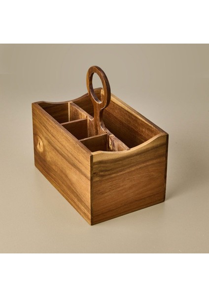 Kahverengi Akasya Kaşıklık, Metalik, 14X21X13 Cm, Şık ve Kullanışlı Ev Gereçleri modelleri
