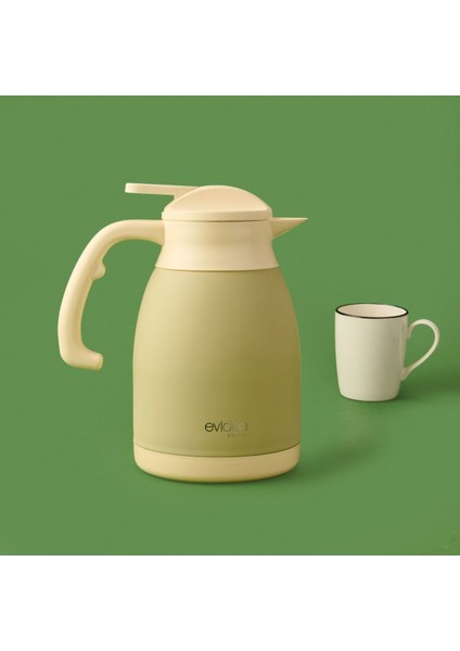 Bej 1,5 Lt Çay Termosu, Şık ve Dayanıklı Metal Tasarım, Pratik Kullanım fırsatları