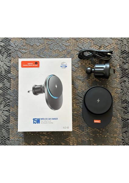 Araç Içi 15W Şarjlı Telefon Tutucu Magsafe Telefonlara Uyumlu Araba Telefon Tutacağı Hld-80 modelleri
