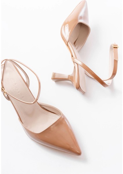 ST-004 Vizon Rugan Günlük 7 cm Topuklu Bayan Ayakkabı fırsatları