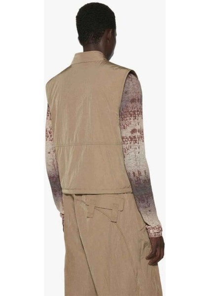 Şık ve Fonksiyonel Bio Vest - Khaki Renkli Fermuarlı Yelek modelleri