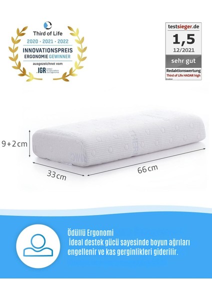 Hadar 40X80 cm Bellek Köpüğü Yastık, Yüksekliği Ayarlanabilir, Ergonomik Boyun ve Omurga Desteği modelleri
