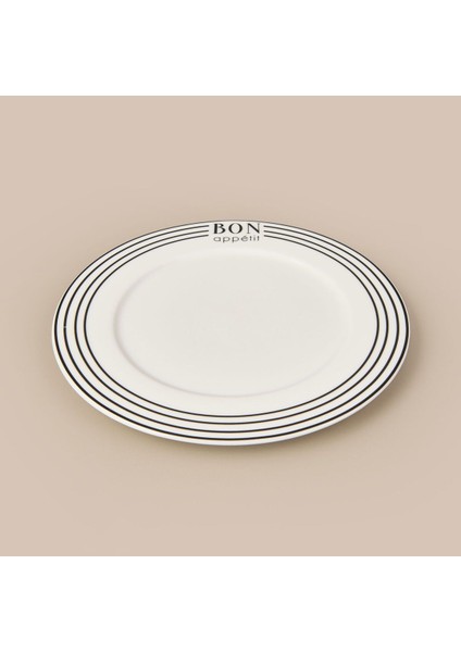 Şık ve Zarif Porselen Servis Tabağı, 25 Cm, Siyah ve Beyaz Renk Seçenekleri