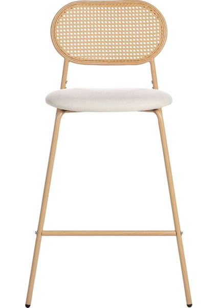 Adaver 2'li Rattan Bar Sandalyesi Seti, 72 Cm, Retro Stil, Açık Ahşap Görünümlü Tasarım fırsatları