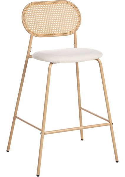 Adaver 2'li Rattan Bar Sandalyesi Seti, 72 Cm, Retro Stil, Açık Ahşap Görünümlü Tasarım indirimleri