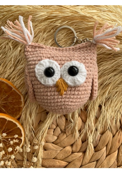 Örgü Baykuş Anahtarlık / Çanta Süsü