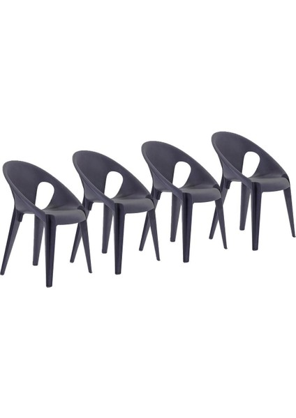 Bell Chair 4 Set Sandalye Geri Dönüştürülebilir Malzeme, Konstantin Grcic'in Ikonik Tasarımı