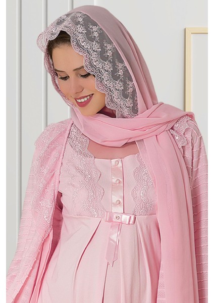 By Mecit 0022 Pembe Şifon Şal