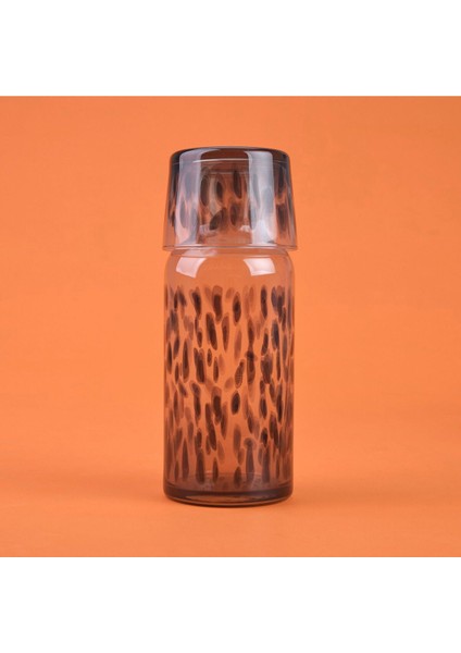 Şık Siyah Metalik Bardaklı Sürahi Seti 700 Ml, Modern ve Zarif Tasarım