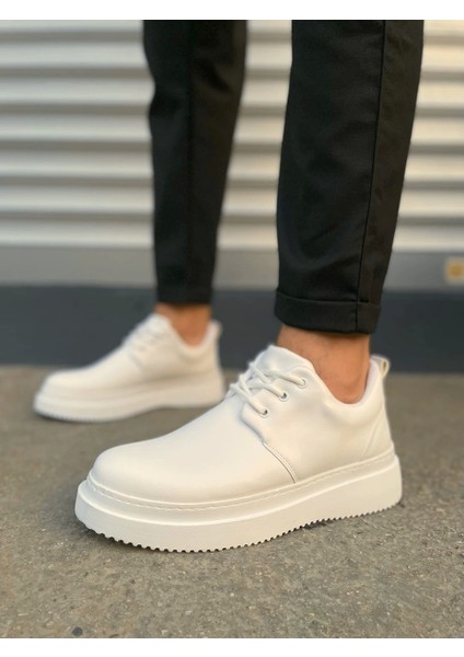 TBX03 Luxor Bağcıklı Cilt Erkek Günlük Spor Klasik Ayakkabı Cbt - Beyaz fiyatları