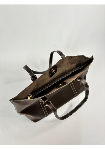 Polly Kahve Mat Büyük Boy Kadın El ve Omuz Çantası fiyatları