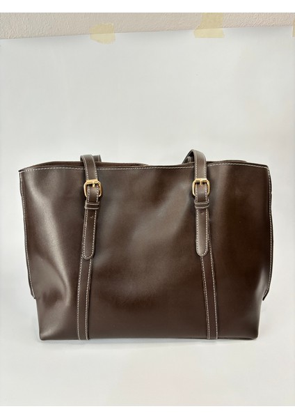 Polly Kahve Mat Büyük Boy Kadın El ve Omuz Çantası modelleri