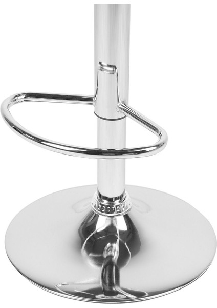 Conway 2'li Gri Döner Bar Sandalyesi Seti, Suni Deri, Ayarlanabilir, 87-109 cm