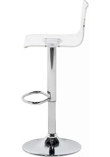 Busan Şeffaf Döner Bar Sandalyesi 2'li Set, 57–79 cm Ayarlı, Akrilik, Modern Tasarım indirimleri