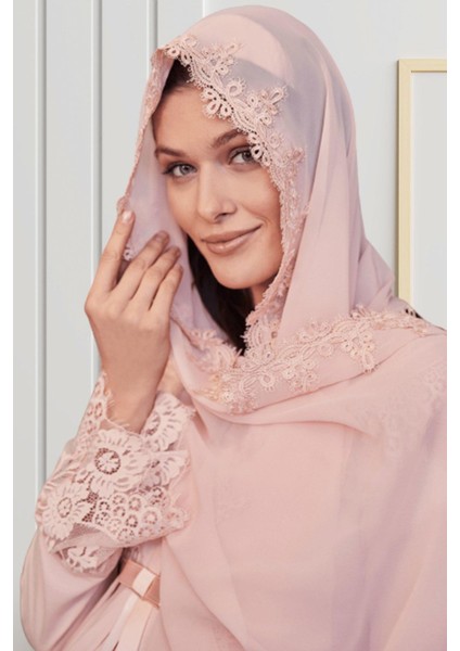 By Mecit 0028 Pudra Şifon Şal