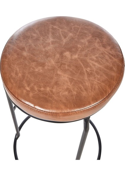 Mılroy 2’li Kahverengi Suni Deri Bar Taburesi Seti modelleri