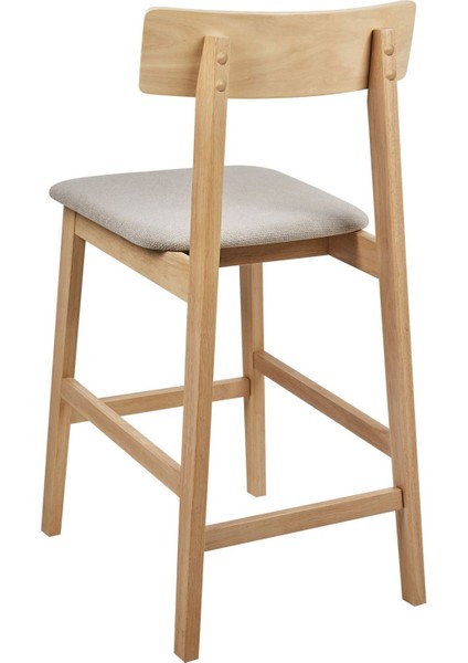 Isantı 2'li Bar Sandalyesi Seti, 61 cm Oturum, Masif Ahşap, Klasik Tasarım modelleri