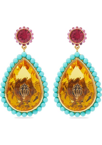 Regency Drop Küpe 3x1 Cm, Renkli ve Zarif Sallantılı Kadın Küpesi