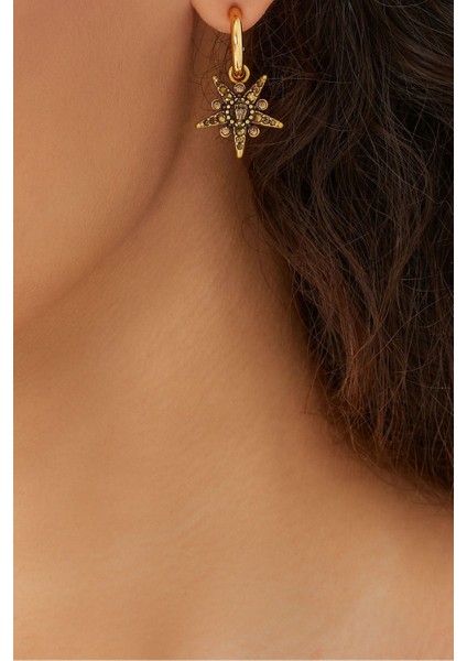 Star Huggies Kadın Küpe 2X2X0.5 cm fırsatları