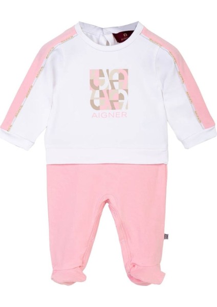 Badem Çiçeği Romper, Yenidoğan Bebek Tulum, %93 Pamuk %7 Elastan