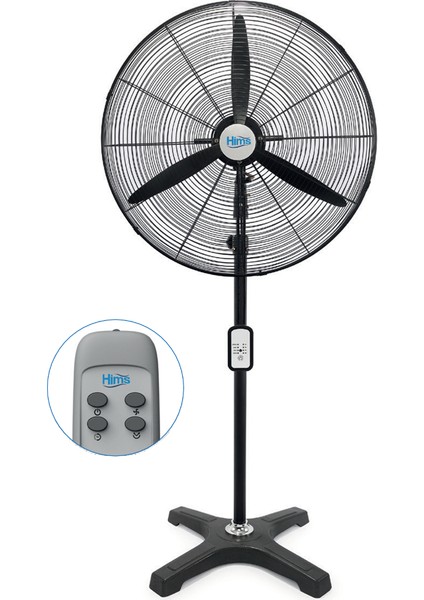 HİMS-HEF-AK650-65CM Sanayi Tipi Ayakli Tip Kumandali Vantilatör 190 Watt Svlrs