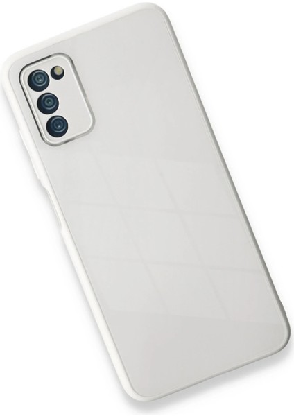 Samsung Galaxy A03S Kılıf Glass Kapak - Beyaz Svlrs fiyatları