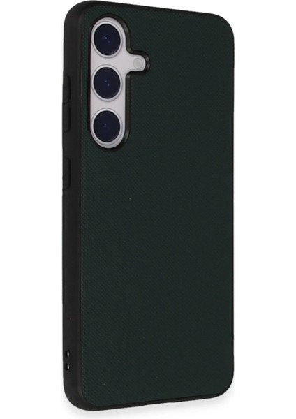 Samsung Galaxy S24 Kılıf Taft Kapak - Koyu Yeşil Svlrs