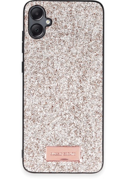 Onegif Samsung Galaxy A05 Bright Simli Kapak - Gold Svlrs