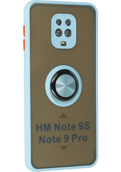 Xiaomi Redmi Note 9 Pro Kılıf Montreal Yüzüklü Silikon Kapak - Buz Mavi Svlrs fiyatları