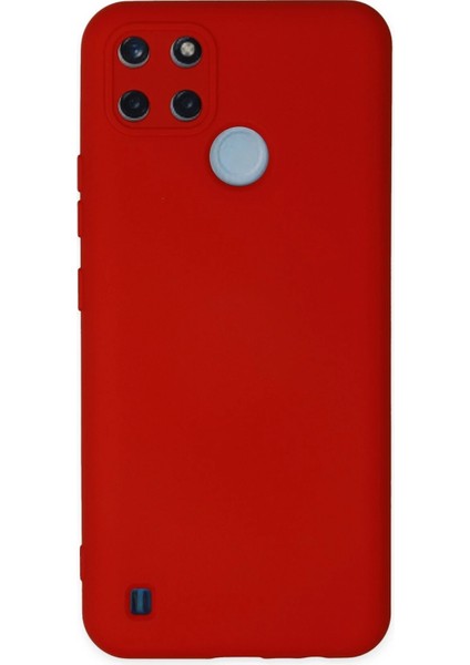 Realme C25Y Kılıf Nano Içi Kadife Silikon - Kırmızı Svlrs