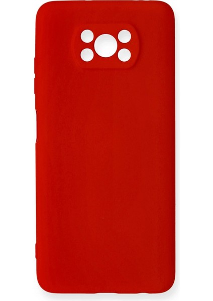 Xiaomi Pocophone X3 Kılıf Nano Içi Kadife Silikon - Kırmızı Svlrs