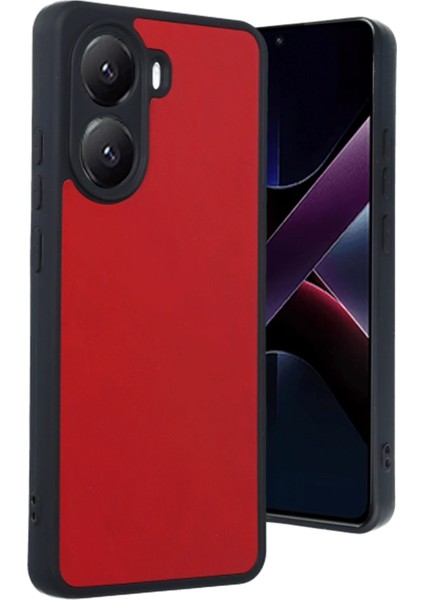 Xiaomi Poco X7 Pro Kılıf Aras Deri Kapak - Kırmızı Svlrs