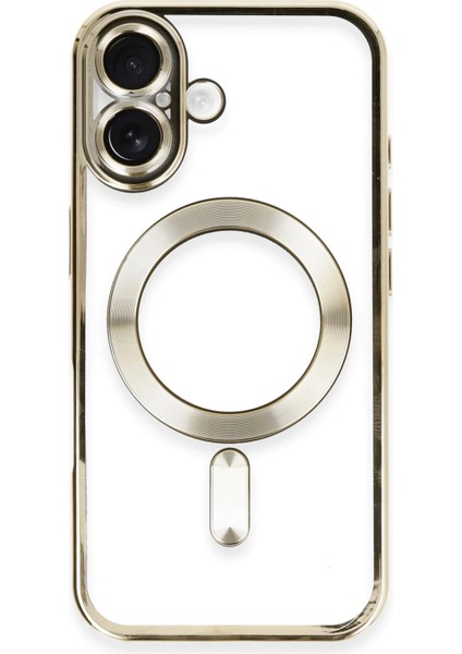 Iphone 16 Kılıf Kross Magneticsafe Kapak - Gold Svlrs