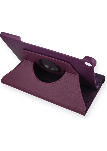 Lenovo Tab M10 TB328FU Kılıf 360 Tablet Deri Kılıf - Mürdüm Svlrs