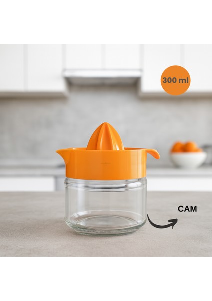 Cam Limon Sıkacağı, Narenciye Sıkacağı, Portakal Sıkacağı Cam Narenciye Sıkacağı 300ML