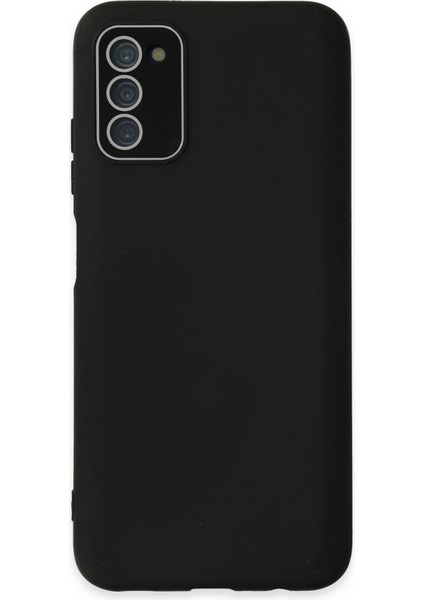 Samsung Galaxy A03S Kılıf Lansman Glass Kapak - Siyah Svlrs