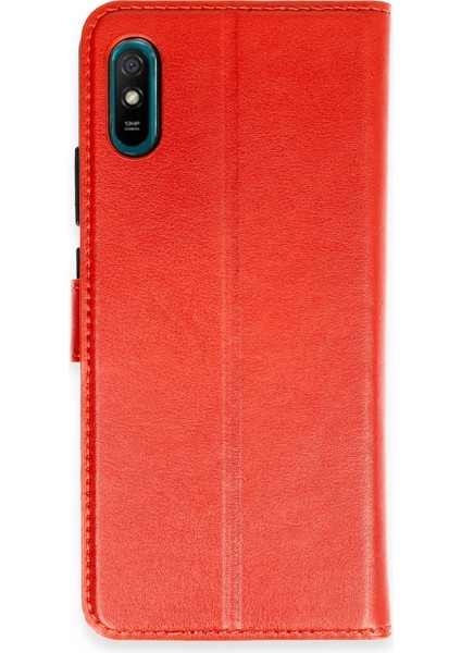 Xiaomi Redmi 9A Kılıf Trend S Plus Kapaklı Kılıf - Kırmızı Svlrs