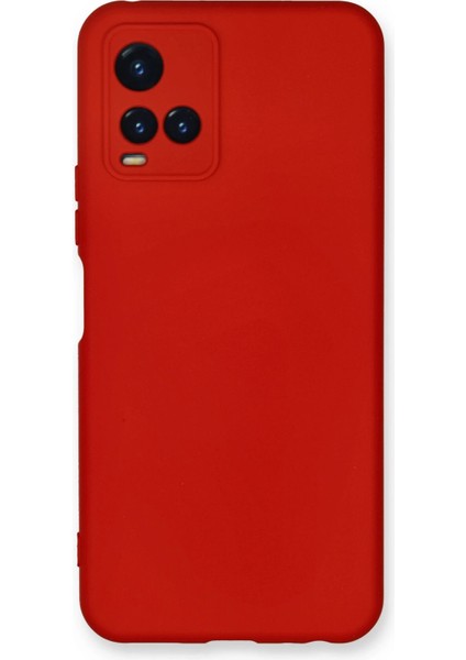 Vivo Y21S Kılıf Nano Içi Kadife Silikon - Kırmızı Svlrs