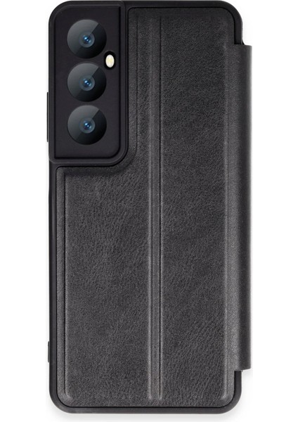 Realme C65 Kılıf Flip Cover - Siyah Svlrs