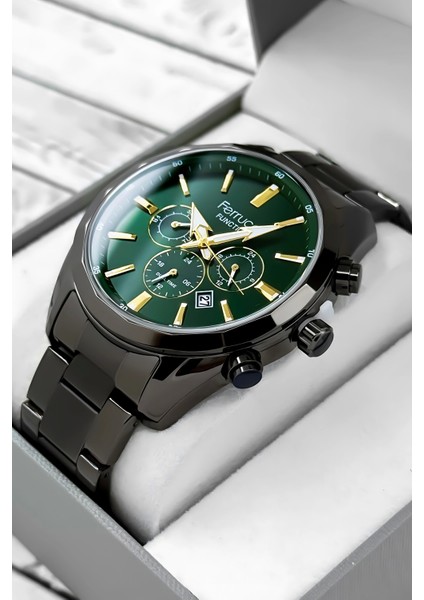 Function Erkek Kol Saati Füme Çelik Kasa & Kordon 44 mm 3 ATM Suya Dayanıklı, zmfer041 modelleri