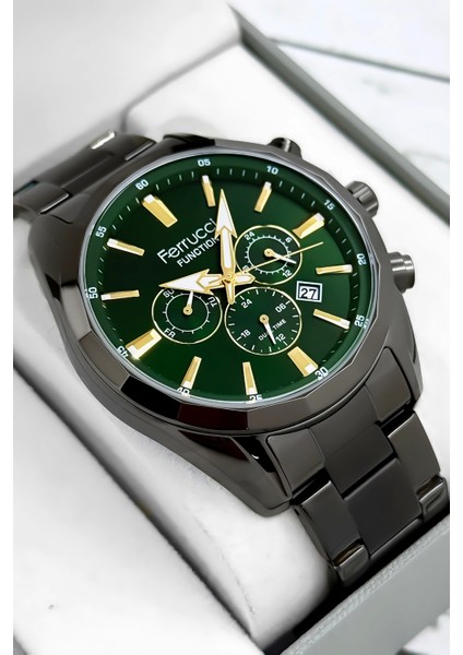 Function Erkek Kol Saati Füme Çelik Kasa & Kordon 44 mm 3 ATM Suya Dayanıklı, zmfer041 fırsatları
