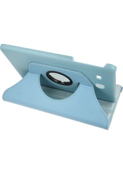 Samsung Galaxy T560 Tab E 9.7 Kılıf 360 Tablet Deri Kılıf - Turkuaz Svlrs
